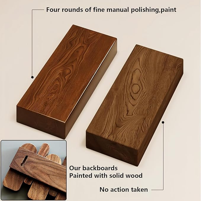 Wall Mounted Piano Key Hanger | Flip Style Hook | Entrance Wall Art Hook, Made of Oak Wood (3 Times Painted, 4 Times Polished) (Beech, 8Hooks)