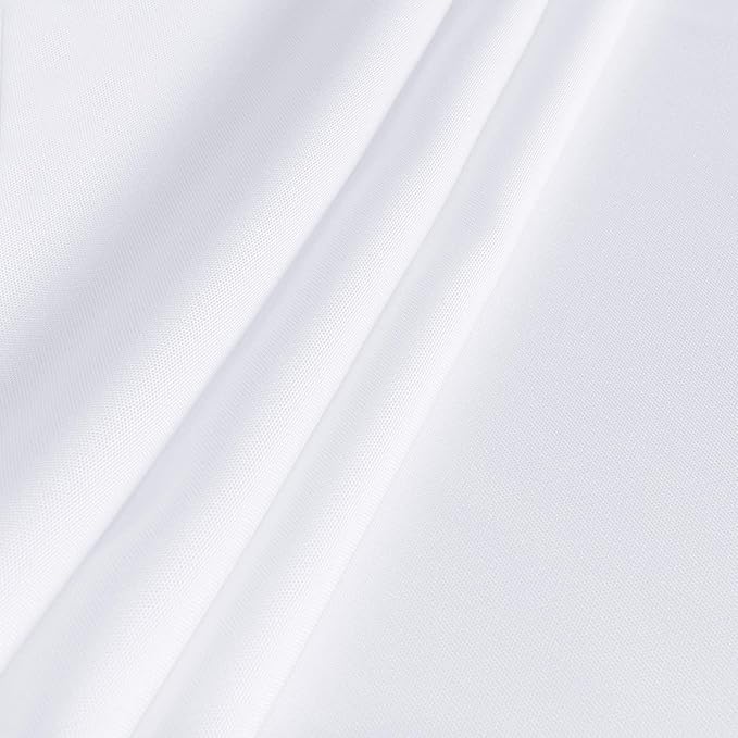 sancua Rectangle Tablecloth - 70 x 120 Inch - Stain and Wrinkle Resistant Washable Polyester Table Cloth, Decorative Fabric Table Cover for Dining Tables, Buffet Parties and Camping, White