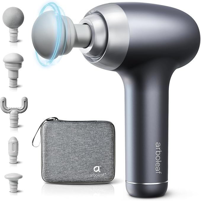 arboleaf Massage Gun Deep Tissue - Althletic Percussion Muscle Back Massager for Pain Relief Powerful Electric Massage Gun with Case, Portable, Handheld