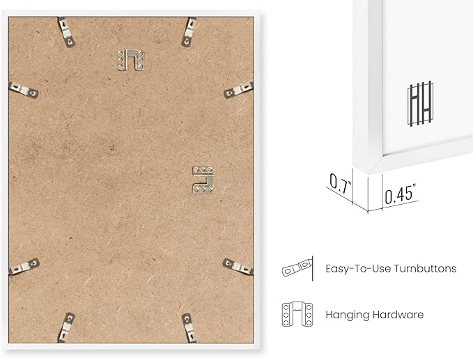 Haus and Hues 11x17 White Oak Wood Picture Frames Set of 15 - Premium Bulk Picture Frames 11x17 Bundle - Elegant Gallery Wall Frame Set for Posters, Art Display - Ideal for Wall Decor in Home & Office