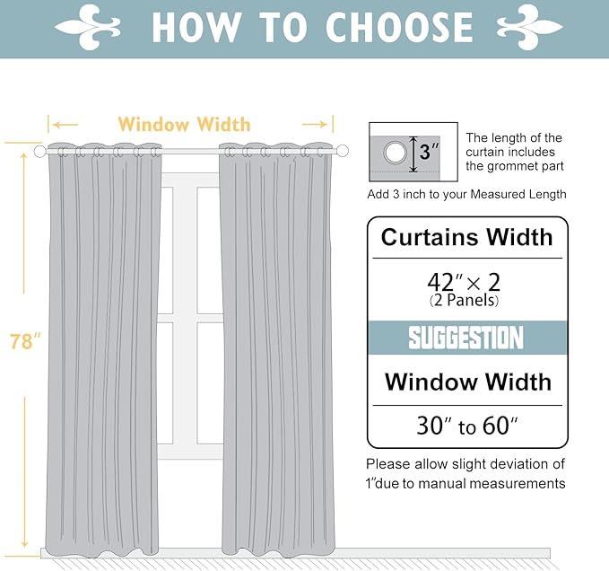 ChrisDowa Brownout Curtains 78 inches Long for Bedroom - 2 Panels Set Grommet Thermal Insulated Room Darkening Curtains for Living Room (Brown, 42 x 78 Inch)
