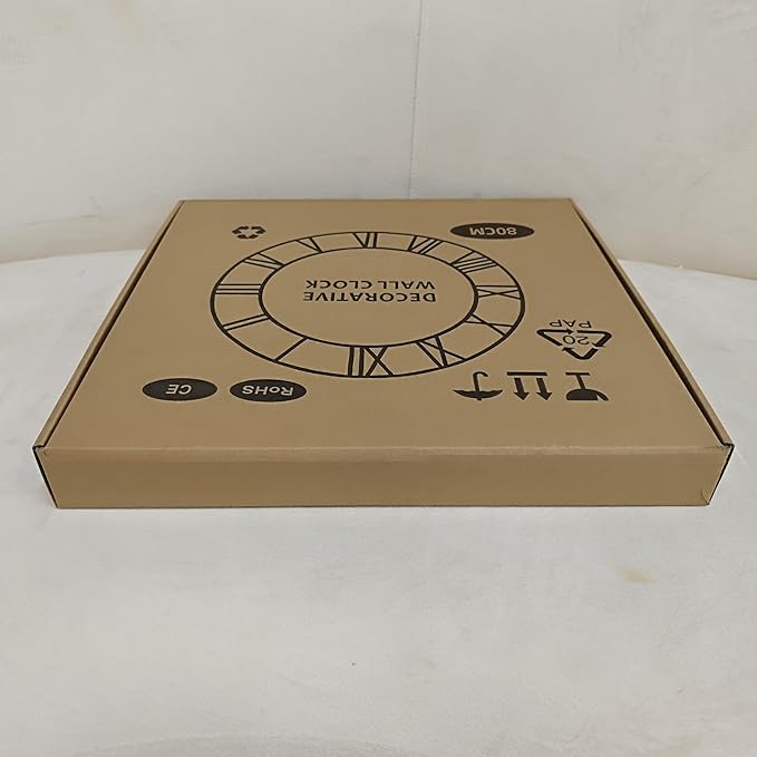 Large Wall Clock For Living Room Decor - 80cm/ 32 Inches Nearly Silent Non-Ticking Metal Wall Clocks Battery Operated, Vintage Decorative Modern Wall Clock For Bedroom, Office, Farmhouse Decor