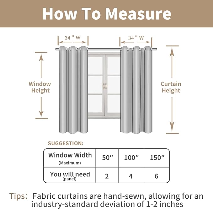 LAMIT Sheer Linen Curtains 63 Inches Long for Bedroom, Faux Linen Textured Light Filtering Drapes Bronze Grommet Semi Sheer Neutral Panels for Farmhouse, 2 Panels, 34 x 63 Inch, Brown
