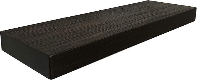 Joel's Antiques 30 Inch Wooden Floating Shelves for Wall - 30x8x2 in - Made of Natural Wood - Heavy Duty Rustic Wall Shelves - Made in USA - Perfect for Living Room, Kitchen - Mocha