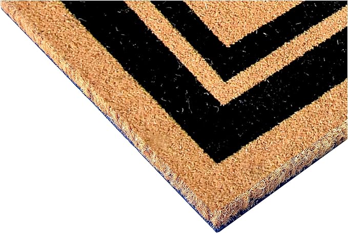 Calloway Mills 152963672L Black Border 36" x 72" Monogram Doormat Letter (L)
