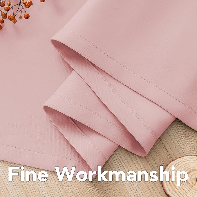H.VERSAILTEX Ultra Soft Microfiber Thermal Insulated Antique Copper Grommet Blackout Curtains/Window Treatment Draperies 52 by 72 - Inch for Living Room/Bedroom, Set of 2 - Baby Pink