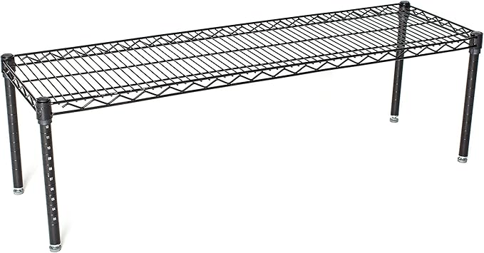 Omega Products Corporation 18" Deep x 48" Wide x 14" High Black Stationary Dunnage Rack