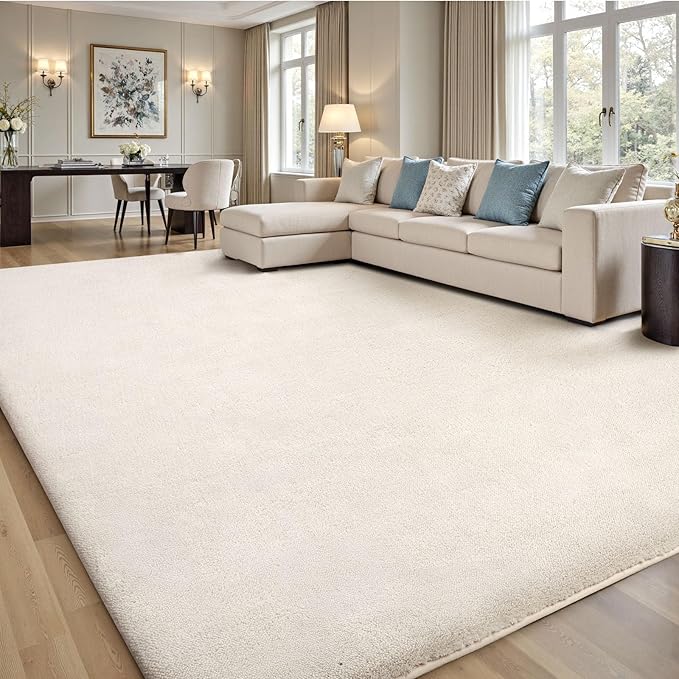 Sour Lemon 9x12 Area Rugs for Living Room, Soft Large Area Rug Fluffy Rugs for Bedroom，Machine Washable Area Rug Non Slip Carpet Rug for Living Room Playroom Kids Room Home Decor
