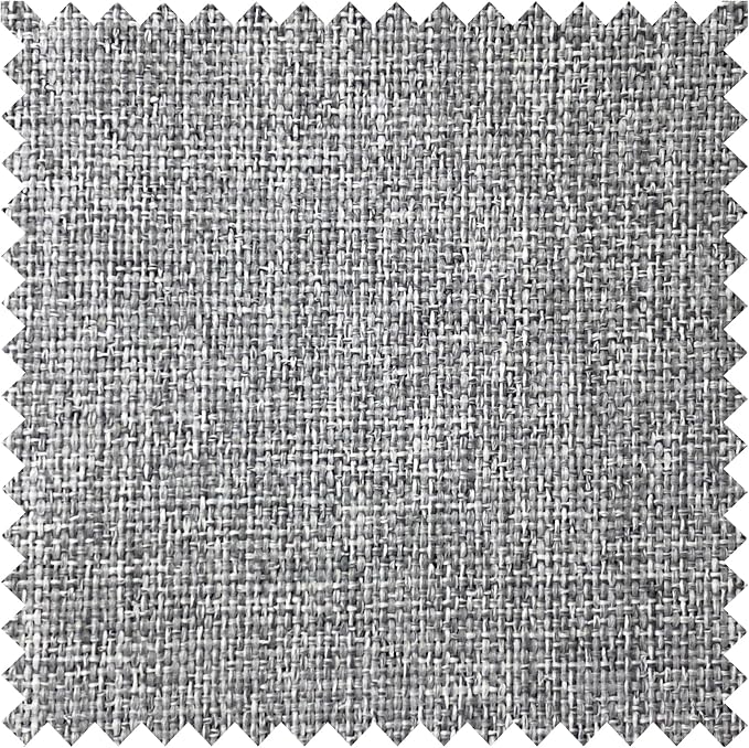 Macochico Pinch Pleated Blackout Curtains 102 Inches Long 100% Blackout Natural Linen Drapes for Bedroom Living Room Windows Farmhouse Burlap Curtains with Tieback 52”Wx102”L Light Grey 1 Panel