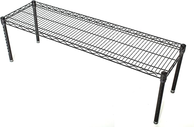 Omega Products Corporation 21" Deep x 72" Wide x 14" High Black Stationary Dunnage Rack