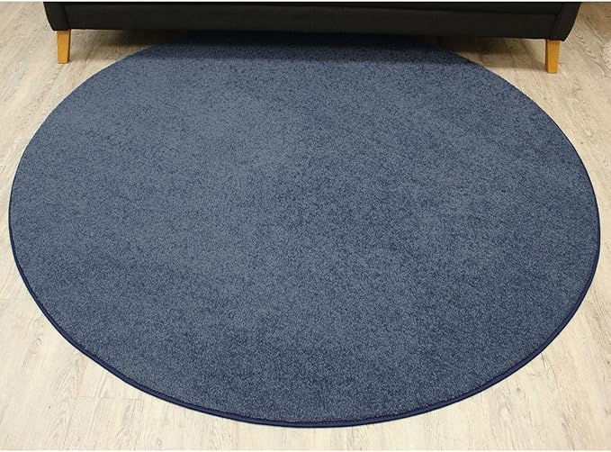KOECKRITZ Soft and Colorful Kids Classroom Area Rugs (Passes Flammability Pill Test) Many Sizes and Bright Colors to Select from (8' x 8', Navy)