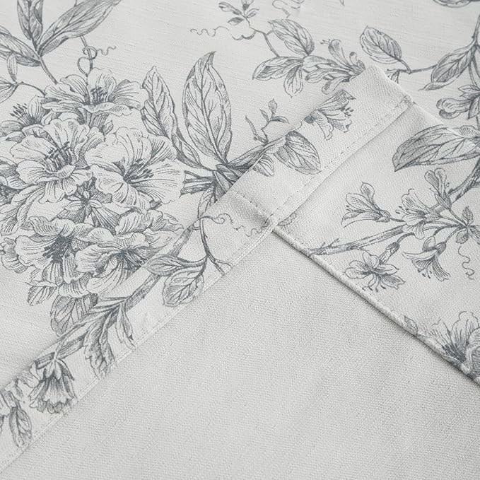 Pinch Pleated Vintage Floral Curtains - Room Darkening Drapes for Bedroom Living Room.2 Panels,60 Inches Wide 96 Inches Long