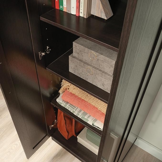 Sauder HomePlus Kitchen Pantry Storage Cabinet with Adjustable Shelves, Laundry Bathroom, L: 23.31" x W: 17.01" x H: 71.18", Dakota Oak