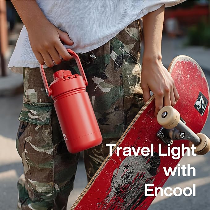Kids Insualated Water Bottle with Straw - 12oz Stainless Steel Water Bottle with Dual Spouts, Leak-Proof, BPA-Free, Double Wall Vacuum Keeps Cold for 24 Hours for Sports, Travel, School (Violet)
