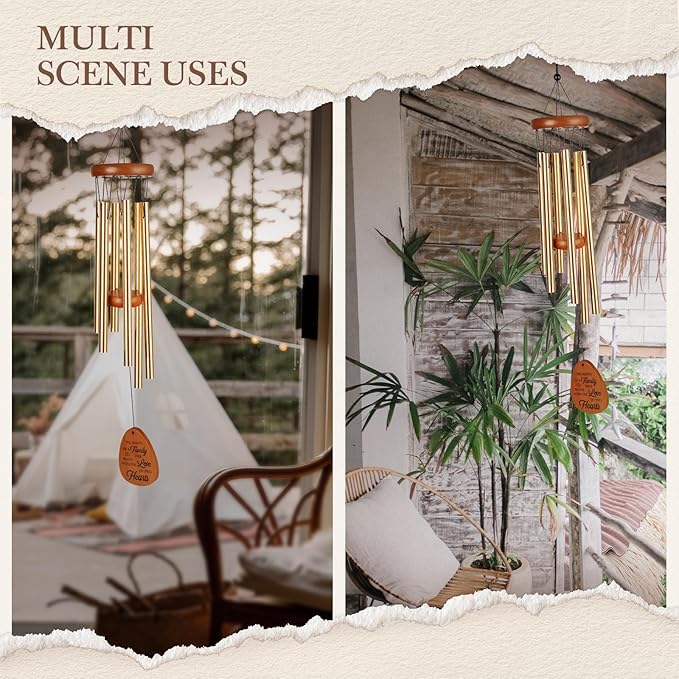 25th Wedding Anniversary Wind Chime, Happy 25th Anniversary Romantic Gifts for Couple, Parents, Wife, Husband, Friends, Sliver Wedding Anniversary's Keepsake Gifts Ideas