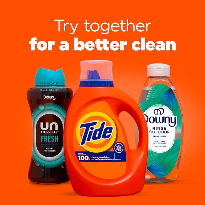 Tide Laundry Detergent Liquid, Original Scent, HE Compatible, 100 Loads, 132 fl oz, Tide Laundry Detergent, Liquid Laundry Detergent (Packaging May Vary)