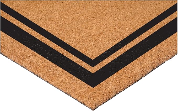 Calloway Mills 152962448 Black Border 24" x 48" Monogram Doormat (Letter A)