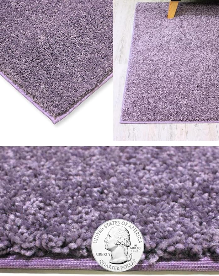 KOECKRITZ Soft and Colorful Kids Classroom Area Rugs (Passes Flammability Pill Test) Many Sizes and Bright Colors to Select from (4' x 6', Lavender)