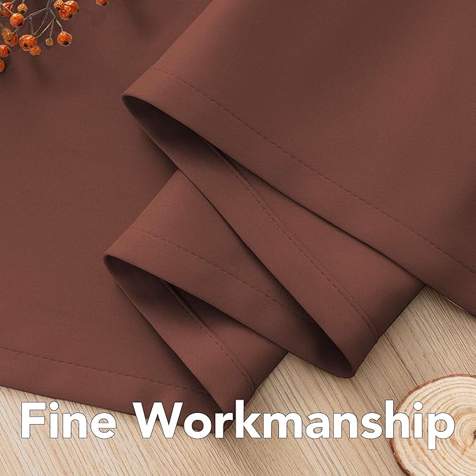 H.VERSAILTEX Blackout Curtains for Bedroom Thermal Insulated Room Darkening Living Room Curtains 63 Inch Long Grommet Privacy Protection Window Curtain Panels/Drapes for Nursery, 2 Panels, Rust