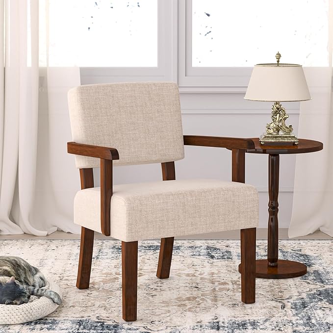 Accent Chair, Oversize Living Room Chairs with Soft Seat & Armrests for Living & Dinning Rooms