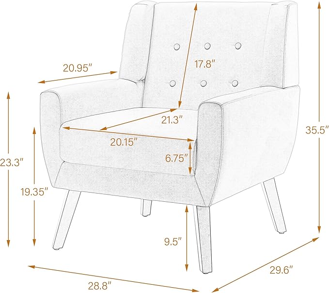 UIXE Faux Leather Accent Chairs Set of 4, Modern Arm Club Chair Upholstered Armchair for Living Room, Comfy Single Sofa Seats Button Tufted Reading Seating, Green