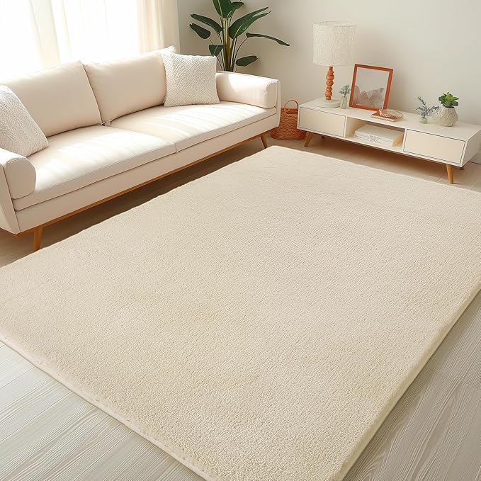 Sour Lemon 8x10 Area Rugs for Living Room, Soft Large Area Rug Fluffy Rugs for Bedroom，Machine Washable Area Rug Non Slip Carpet Rug for Living Room Playroom Kids Room Home Decor