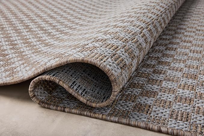 Loloi Amber Lewis Topanga Collection TOP-02 Natural/Silver 3'-11" x 5'-11" Indoor/Outdoor Accent Rug