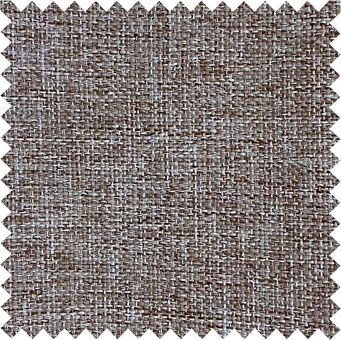 Macochico 100”Wx96”L Pinch Pleated 100% Blackout Linen Curtains Thermal Sliding Curtains for Bedroom Living Room Sliding Glass Door Farmhouse Shabby Chic Light Coffee Drapery with Tieback 1 Panel