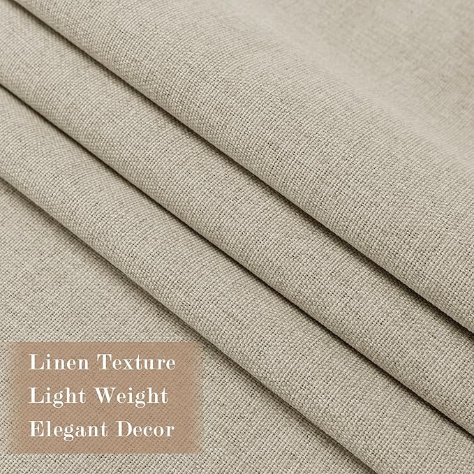 120" Wx96 L Linen Room Divider Drapes for Doorway/Glass Window/Sliding Door/Patio, Extra Wide Pinch Pleated Full Blackout Curtains for Girls Boys Teen Kids Room, 1 Panel, Beige