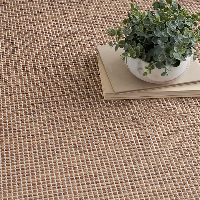 Nourison Home Positano Indoor/Outdoor Jute 9' x 12' Area Rug, Easy Cleaning, Non Shedding, Bed Room, Living Room, Dining Room, Backyard, Deck, Patio (9x12)