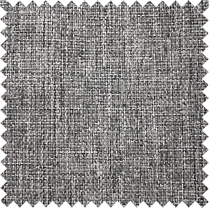 Macochico 100% Blackout Pinch Pleated Linen Curtains Thermal Window Treatments Sound Reducing Curtains for Bedroom Living Room Mid Grey Farmhouse Burlap Drapes with Tieback 52”Wx63”L 1 Panel