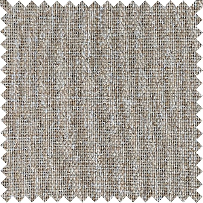 Macochico 100% Blackout Sand Beige Linen Curtains 84 Inches Long Pinch Pleated Burlap Curtains for Bedroom Living Room Farmhouse Nursery Thermal Window Panels with Tieback 72”Wx84”L 1 Panel