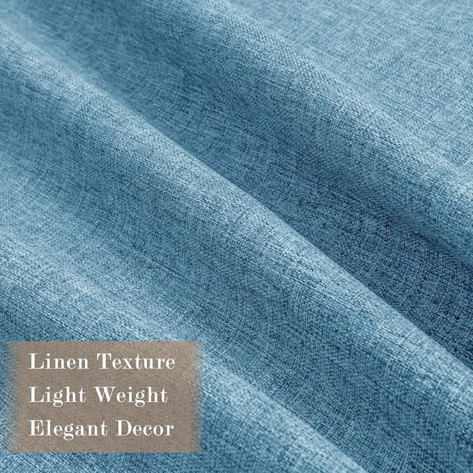 120" Wx96 L Linen Room Divider Drapes for Doorway/Glass Window/Sliding Door/Patio, Extra Wide Pinch Pleated Full Blackout Curtains for Girls Boys Teen Kids Room, 1 Panel, Blue