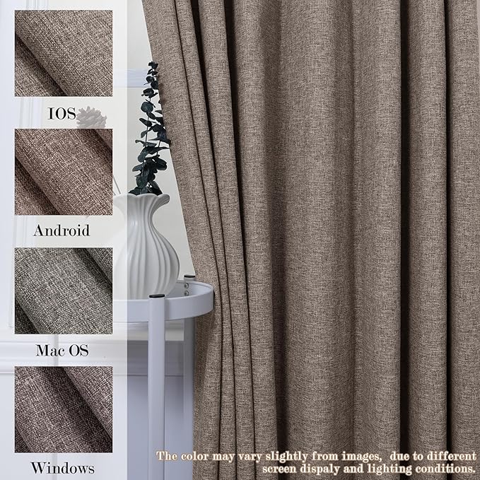 150 Inches Extra Wide Room Divider Draperies, Pinch Pleat Drapes, Absolutely Blackout Sliding Door Drapery, Total Privacy Ceiling Track Curtains, 150" W by 102" L, Light Coffee (1 Panel)