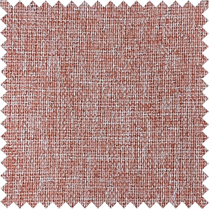 Macochico Pinch Pleated Blackout Curtains 102 Inches Long 100% Blackout Natural Linen Drapes for Bedroom Living Room Windows Farmhouse Burlap Curtains with Tieback 52”Wx102”L Orange 1 Panel