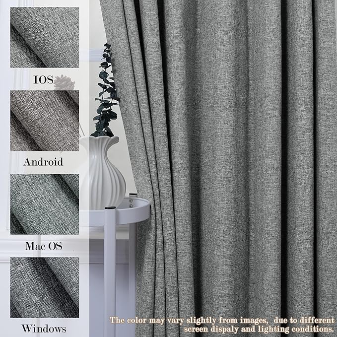 150 Inches Extra Wide Room Divider Draperies, Pinch Pleat Drapes, Absolutely Blackout Sliding Door Drapery, Total Privacy Ceiling Track Curtains, 150" W by 96" L, Mid Grey (1 Panel)