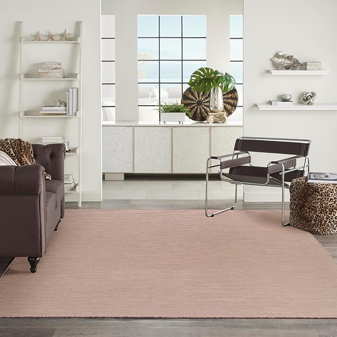 Nourison Home Positano Indoor/Outdoor Jute 9' x 12' Area Rug, Easy Cleaning, Non Shedding, Bed Room, Living Room, Dining Room, Backyard, Deck, Patio (9x12)