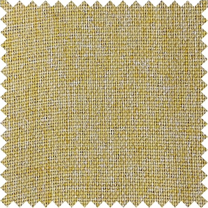 Macochico 100% Blackout Pinch Pleated Linen Curtains 84 Inch Length Thermal Blackout Curtains for Bedroom Living Room Nursery Yellow Farmhouse Burlap Curtains with Tieback 52”Wx84”L 1 Panel