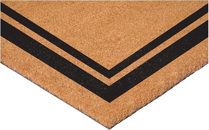 Calloway Mills 152963048J Black Border 30" x 48" Monogram Doormat Letter (J)