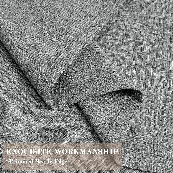 120" Wx108 L Linen Room Divider Drapes for Doorway/Glass Window/Sliding Door/Patio, Extra Wide Pinch Pleated Full Blackout Curtains for Girls Boys Teen Kids Room, 1 Panel, Mid Grey