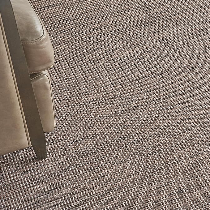 Nourison Positano Indoor-Outdoor Natural 9' x 12' Area Rug, Easy Cleaning, Non Shedding, Bed Room, Living Room, Dining Room, Backyard, Deck, Patio (9x12)