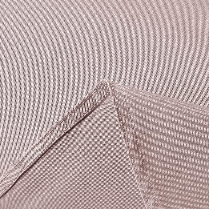 sancua Rectangle Tablecloth - 70 x 120 Inch - Stain and Wrinkle Resistant Washable Polyester Table Cloth, Decorative Fabric Table Cover for Dining Tables, Buffet Parties and Camping, Blush