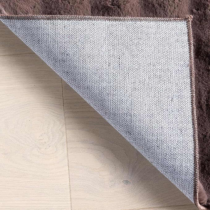 nuLOOM Jeni Checkered 3'9" x 6' Machine Washable Area Rug for Living Room Bedroom Dining Room Kitchen, Dark Brown