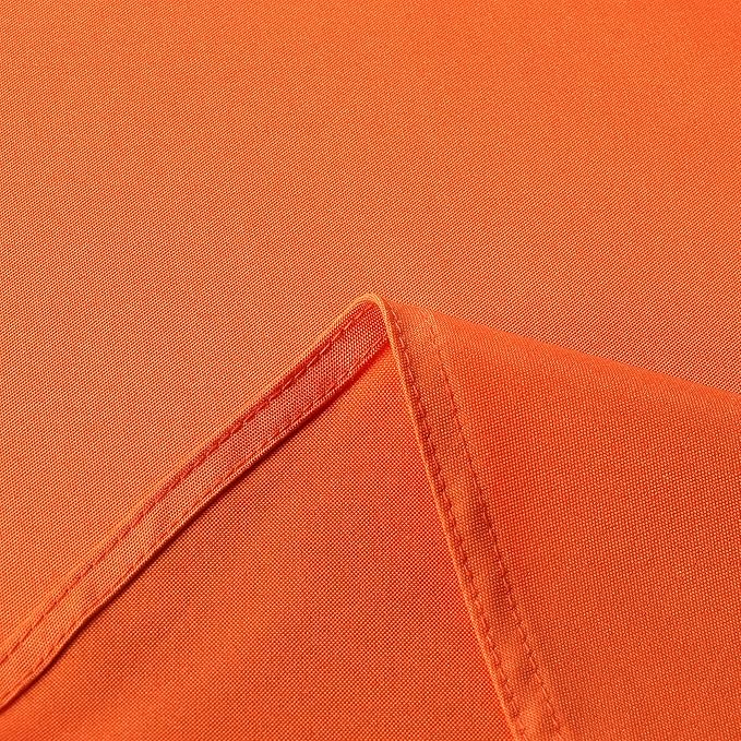 sancua Square Tablecloth - 60 x 60 Inch - Stain and Wrinkle Resistant Washable Polyester Table Cloth, Decorative Fabric Table Cover for Dining Tables, Buffet Parties and Camping, Orange