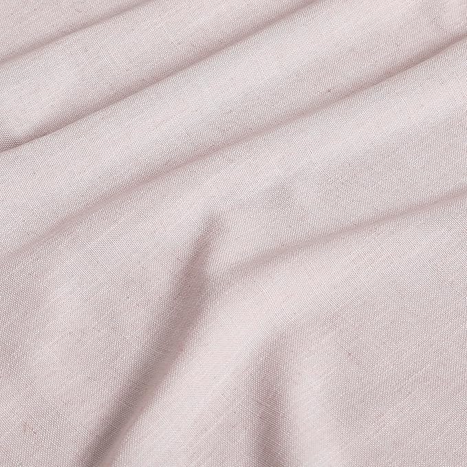 Vision Home Soft Pink Pinch Pleated Full Blackout Curtains Linen Blended Room Darkening Curtain Panels 102 inch for Living Room Bedroom Thermal Insulated Pinch Pleat Drapes with Hooks 40" Wx102 Lx2